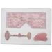 Ververt Touch facial massage roller rose quartz eye cushion facial massage roller scraper board set handmade natural jade supplies for facial massage