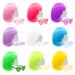 LIULIUBTY 9 Pieces Colorful Bob Wig  12 Straight with Flat Bangs  Bubble Gum Series Colored Party Wigs  Wigs for Women of Bachelorette Party Favors  Come with Extra Heart Bachelorette Sunglasses