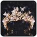 Banatra Bride Wedding Flower Headband Bridal Butterfly Headbands Crystal Hair Accessories for Women (Rose Gold One Size)