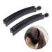 Lyguy Banana Hair Sponge & Clips - 2 Pcs 10 cm Black Square Hair Holders for Ponytails - Buy Online on GoSupps.com