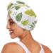 Green Dinosaur Hair Towel 2 Pack - Super Absorbent Quick Dry Hair Turbans for Women & Girls | Ideal for Fast Hair Drying - Buy Online on GoSupps.com