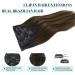 Doores Clip-In Hair Extensions: 50cm Balayage Dark Brown to Chestnut Brown - 120g Remy Real Hair | 7 Pieces Natural Look - Buy Online on GoSupps.com