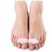 PEDIMEND Silicone Gel Two Hole Toe Separator | Bunion/Hallax Valgus Corrector | Double Loop Toe Spreader to Correct Misalignment of Toes | Foot Care (Double Loop Toe Separator 2PAIR - 4PCS) Double Loop Toe Separator 4 Count (Pack of 1)