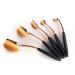Yoseng Oval Foundation Brush Set - 5 Pcs Toothbrush Makeup Brushes for Flawless Liquid & Cream Application with Case - Buy Online on GoSupps.com