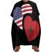 Morocco US Flag Professional Hair Cutting Cape Apron Salon Haircut Barber Hairdressing with Snap Closure