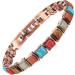 EnerMagiX Copper Magnetic Bracelet with Multi-Color Stones for Men and Women - Adjustable Size | Magnetic Therapy Wristband Gift - Buy Online on GoSupps.com