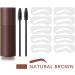 Verdant Touch Eyebrow Stencil Kit with 10 Stencils and 2 Brushes Waterproof Sweatproof Long Lasting Eyebrow Makeup Powder in Brown - Buy Online on GoSupps.com