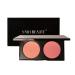 YMH BEAUTE Blush Highlighter Duo Palette  High Pigment Long Lasting Face Peach Blush Makeup Palette
