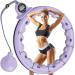 Leann L!fe Smart Weighted Hula Hoop for Adults Weight Loss 11+1 Spare Knots Waist 25"-36" Counter Infinity Hoop Plus Size Children Adult Home Fitness Exercise Workout Equipment Abdominal Toner Light Purple-11+1 Spare Knots
