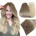 Easyouth Human Hair Extensions Clip in Ombre Hair Real Remy Clip in Hair Extensions Brown to Blonde Balayage Hair Clip in Extensions 20 Inch 120g 7Pcs Clip in Human Hair 20" 2-7Pcs Clip #3/8/613(#7B/613)