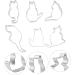 Milisten 18 Pcs Dinosaur Cookie Cookie Molds Cat Cake Mold Biscuit Mold Muffin Cake Stencil Metal Dies Biscuit Bathroom Jars Die Cutting Rice Ball Stainless Steel 13.5X5.6CMx3pcs Silverx3pcs - Buy Online on GoSupps.com