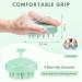 Hience Scalp Massage Brush Set - 2 Pcs Hair Growth & Anti-Dandruff Shampoo Brush | Eco-Friendly Wheat Straw & Soft Silicone Bristles | Mint Green & Beige - Buy Online on GoSupps.com