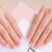 Semi Cured Gel Nail Polish Strips 16PCS Clear Gel Nail Stickers Long Lasting Natural Gel Nail Wraps Self Adhesive French Manicure Kit Work with Any Nail Lamps Easy to Apply & Remove - Blush Pink Clear Blush