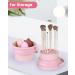 3-in-1 Makeup Brush Cleaner & Organizer | Silicone Cleaning Mat Bowl | Pink Cosmetic Brush Holder for Storage & Air Drying - Buy Online on GoSupps.com