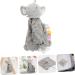 Healvian Baby Bunny Plush Teething Toy Blanket - Grey 34x32cm - Buy Online on GoSupps.com