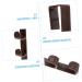 Parliky 3pcs Door Coat Hook Hat Hooks Coat Hangers Sundries Hanger Bag Door Back Hook Hanger Door Hook Towel 28.5X3.8X2CM Brown - Buy Online on GoSupps.com