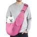 Cuby dog carrier pocket adjustable turnable puppy pepper application for small medium-sized dogs sling cat pocket with Kifco's shoulder strap Storage bags & safety belt for walks Adjustable clip pink