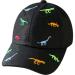 XYIYI Black Dinosaur Cotton Boys Baseball Hat Toddler Boy Sun Hats Summer Kids Trucker Cap 2-8 Years