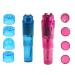 Finever Mini Massager Handheld with 4 Heads Pocket Pen for Body, Face, Neck, Head,Back (Blue and Pink Color)
