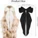 2Pcs Silky Satin Hair Bows Big Hair Bows for Women Hair Ribons Oversized Long Tail White Hair Bow Black Hair Bow Large Hair Ribbon Barrettes Metal Clips Bowknot Aesthetic Hair Accessories - Buy Online on GoSupps.com
