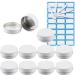 Zeoabsy 10 Pack 15ml Aluminum Empty Jars with Screw Lids - Ideal for Cosmetics Candles & Ointments - Includes 5 Spatulas & 1 Label - Buy Online on GoSupps.com