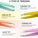 Eyebrow Tweezers Precision Splinter Blackhead Tick and Facial Hair Remover - Professional Stainless Steel Slanted Ingrown Hair Tweezers - Buy Online on GoSupps.com
