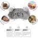 Homewins Ultra-Soft Silk Sleep Mask for Women - Light Blocking Plush Eye Mask for Travel & Parties (Koala Design) - Buy Online on GoSupps.com