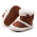 Sonsage Infant Baby Girls Boys Snow Boots Soft Anti-Skid Sole Ankle Premium Booties Newborn Toddler Prewalker Winter Warm Crib Shoes 6-12 Months A01 Brown