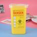 1L Sharps Container for Needles Tattoo Plastic Biohazard Needle Disposal - Red/Yellow - Buy Online on GoSupps.com