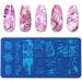 Zonster Marble Pattern Nail Stamping Plate - Stainless Steel Nail Art Template - Py-J034 for Perfect Nail Designs - Buy Online on GoSupps.com