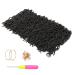 Wavy Gypsy Locs Crochet Hair 12 Inch 8 Packs/Lot Ombre Goddess Wavy Faux Locs Synthetic Braiding Hair | Short Dreadlocs Hair Extensions (Black 1B) - 12 Inch (Pack of 8) - Buy Online on GoSupps.com