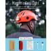 Adults and Kids Bike Helmet with Magnetic Light - Shiny Aqua Medium | Suitable for Men, Women, Youth Boys, Girls 6 Years and Up - Buy Online on GoSupps.com