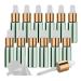 Tianzd 24 pieces 5 ml of empty chrome green drip bottle Pipette bottles with glass pipette 5ml glass bottle with a drip pipette with gold screw cap for perfume oils essential oils green 5 ml