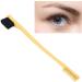 Qukaim Lash Comb Eyebrow Brush Double Head Wheat Makeup Beauty Tool Yellow Eyelash Comb - Buy Online on GoSupps.com