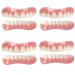 CAILING 4 PCS Professional Tooth Replacement Kit, DIY Denture Kit for Cosmetic Teeth, Natural Shade Fake Veneer for Temporary Fix Confident Smile