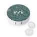 Math Formula Doodle Round Case For Contact Lens Kit Storage Box with Mirror Printed