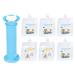 Squeeze Station reusable bag filling station with 6 bags for infants babies and toddlers portable fruit juice food provider for homemade baby food (blue)