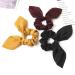 Satin Silk Scrunchies with Bunny Ear Bow - Elegant Hair Ties for Ponytails - Buy Online on GoSupps.com