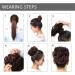 Dark Brown & Light Brown Messy Hair Bun Scrunchie - 35g Hair Updo Extensions - Buy Online on GoSupps.com
