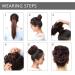 Shop Silk-Co Hair Part with Rubber Band - 35g Wavy Soft Dutt Hair Extensions for Messy Bun Updos in Golden Brown & Blonde - Buy Online on GoSupps.com
