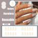 QINGGE Solid White Press on Nails - 24Pcs Medium Length Coffin Fake Nails for Women - Buy Online on GoSupps.com