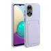 Tivenfezk Nadoli Silicone Case for Honor 50 Ultra thin shockproof scratch -resistant wallet soft TPU protective cover mobile phone case with credit card holder Honor 50 purple