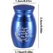 Canghai Mini Cremation Urn - Small Stainless Steel Keepsake Urn for Human and Pet Ashes - Blue Ashes Holder Souvenir - 25x16 mm - Buy Online on GoSupps.com