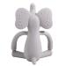 Baby Teether Pacifier - Food Grade Liquid Silicone Teething Toy - BPA Free, Multi-Texture Cute Elephant Design - Soft and Durable (Gray) - Buy Online on GoSupps.com