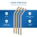 Shop Bright Silicone Straws for Toddlers & Kids | Set of 4 with Cleaning Brush | Safe for Ages 2+ - Buy Online on GoSupps.com