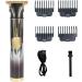 T9 Hair Trimmer Rechargeable Embossed Beard Trimmer for Men Rechargeable Barbershop Boldheaded Hair T-Blade Hair with 4 Guide Comb Fovolat -Silver Black - Buy Online on GoSupps.com