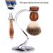 Lefeda Simply Men Shaving Brushes - Compact Bathroom Razor Tool Holder Portable Non-Slip Curved Brush Stand (15.5cm Silver) - International Shipping Available - Buy Online on GoSupps.com