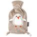 Fashion Pia 35720.4 Heat bottle/children's heat bottle penguin Thermoplasted heat bottle with cuddly soft fleece from 100% polyester robust and durable 0.8 liters