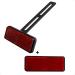 EverMotor Universal Motorrad E4 Reflector Small red with long T-holder Licens Refiner Cat eye roller quad e-tested Supports EN T Longs + 2 R flecteurs