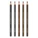 Waterproof 5Pcs Eyebrow Pencil Set Pull Cord Brow Pen Long Lasting Smudge Proof Eye Makeup Eyeliner Dark Brown 001#